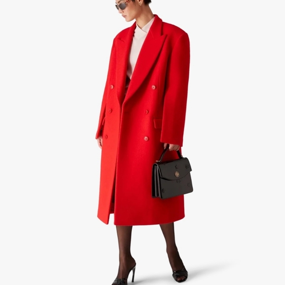 Pendleton Jackets & Blazers - Pendleton 100% Wool Elegant Red Double-Breasted Women's Coat